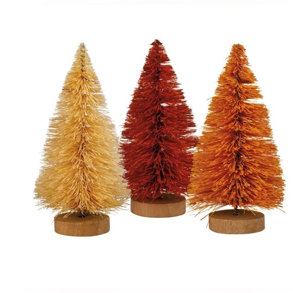 *Multicolored Bottle Brush Fall Tree Set - Picture 11 of 15